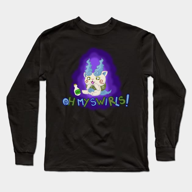 Oh Mah Swirls Long Sleeve T-Shirt by koifish